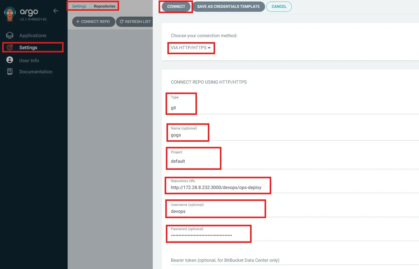 Argo CD Add Repository