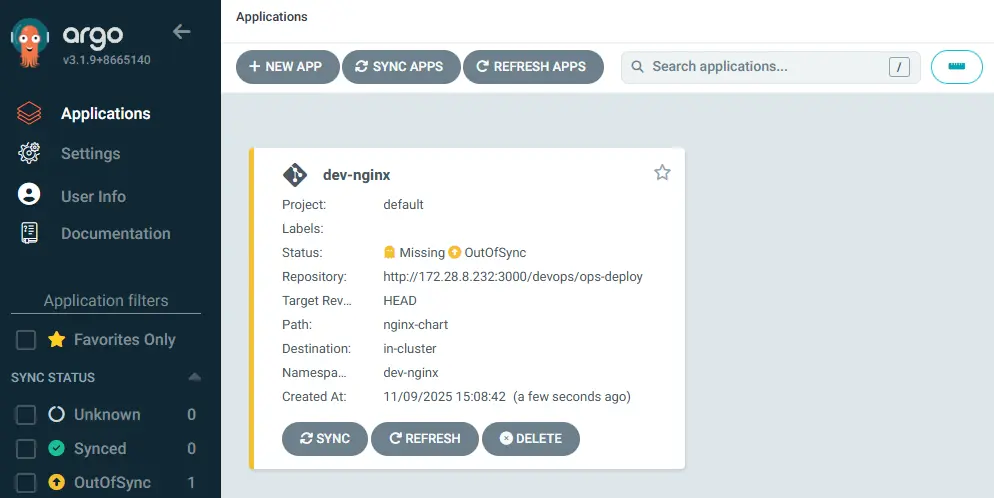 Check Argo CD Application