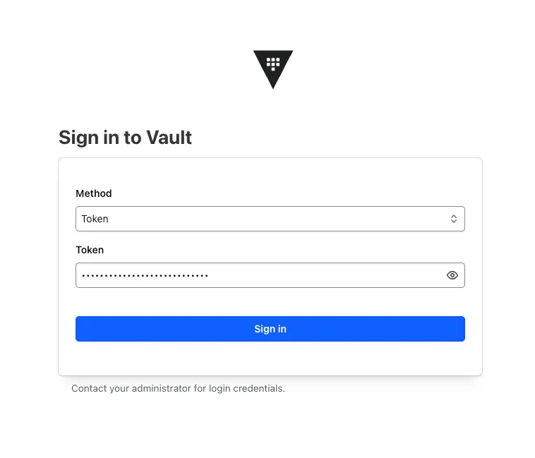 Vault UI Login