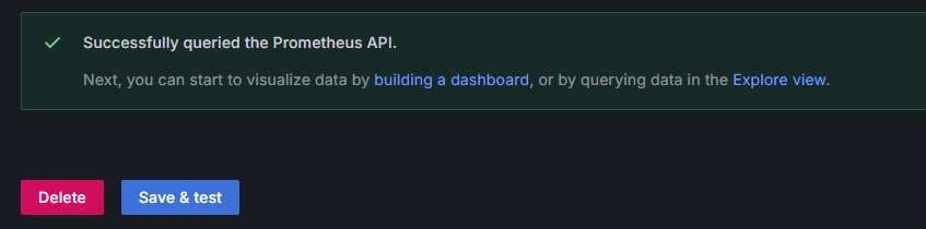 Grafana Prometheus Connection Test